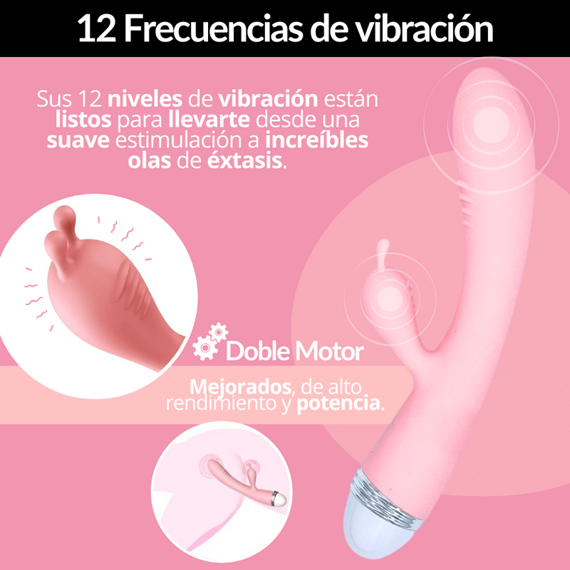 MASAJEADOR DUPLO PUNTO EM SILICONA - TU MOMENTO, TU RITMO, TU BIENESTAR 🌸