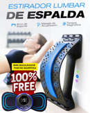 Estirador masajeador Lumbar con acupresión y terapia magnética + Totalmente gratis uno Mini Masajeador Parche Mariposa