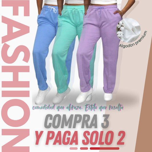 Joggers Bota Recta de Algodón Premium